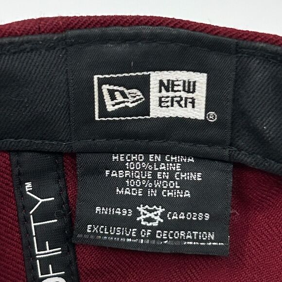 Chicago Blackhawks Hat Cap New Era NHL Hockey 6 Panel Wool Snapback Maroon Red - Picture 12 of 13